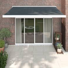 Grigio Tendalini vidaXL Tenda Da Sole Retrattile Antracite 3 x 2.5 m Arredo Giardino