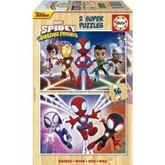 Puzzles Educa SPIDEY & HIS AMAZING FRIENDS 2 puzzles en bois