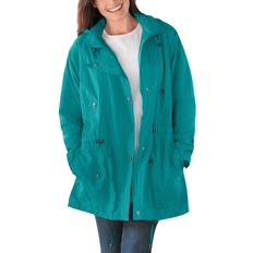 Woman Within Outerwear Woman Within Fleece-Lined Taslon Anorak - Waterfall