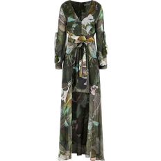 Guess Wrap Dresses Guess Women's Long Sleeve Farrah Dress - Moonlit Tropic Garden