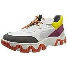 Fly London Trainers Fly London Women's Fian634fly Sneaker - Offwhite Yellow Fuchia