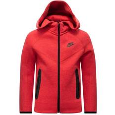 Boys Tops Children's Clothing on sale NIKE Older Boy's Sportswear Tech Fleece Hoodie - Light University Red Heather/Black/Black