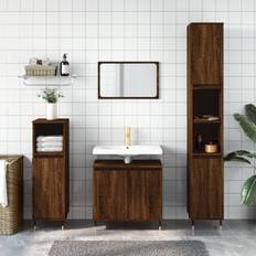 Wall Bathroom Cabinets vidaXL Badschrank Braun Eichen-Optik 58 x 33 x 60 cm