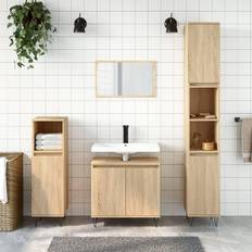 vidaXL badeværelsesskab 58x33x60 konstrueret træ sonoma-eg