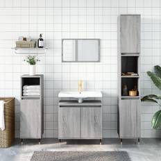 Wall Bathroom Cabinets vidaXL Badschrank Grau Sonoma 58 x 33 x 60 cm