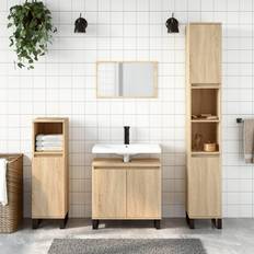 Wall Bathroom Cabinets vidaXL Badschrank Sonoma-Eiche 58 x 33 x 60 cm