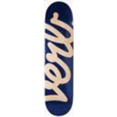 Blåa Decks Verb Script Skateboard Deck Navy Navy 8"