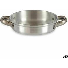 Kinvara Silver Aluminium Cooking Pan 17 x 4 x 23 cm Pack of 12
