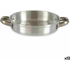 Kinvara Set of 12 Silver Aluminum Pans 19 x 4.5 x 25.5 cm