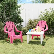 Rose Chaises de Jardin vidaXL Chaises De Jardin Pour Enfants Lot De 2 Rose 37x34x44 cm Pink