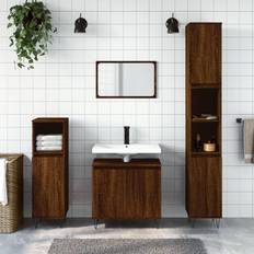 Mobili Bagno a Muro saldi vidaXL Armadietto Bagno Rovere Marrone 58 x 33 x 60 cm