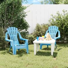 Chaises de Jardin vidaXL Chaises De Jardin Pour Enfants Lot De 2 Bleu 37x34x44 cm PP Blue