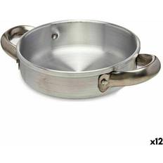 Kinvara Silver Aluminum Cooking Pan 15 x 4 x 20 cm 12 Units