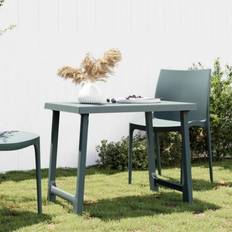 Camping y Aire libre vidaXL Mesa de camping con aspecto de madera PP verde 79x56x64 cm