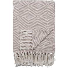 Plaid Cotton In Raw 130 x 160 cm White/Beige