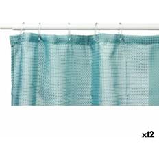 Green Shower Curtains Berilo Turquoise Green Shower Curtain with Points 180 x 180 cm 12 Units