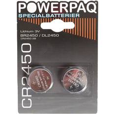 Powerpaq Lithium CR2450 knappcellsbatteri 2 st