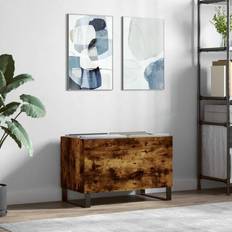 Træ Opbevaringsskabe vidaXL Vinylskab 74,5x38x48 konstrueret træ røget egetræsfarve Opbevaringsskab
