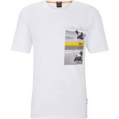 HUGO BOSS 6XL T-shirts HUGO BOSS HUGO Graphic Photo Print T-Shirt, Natural