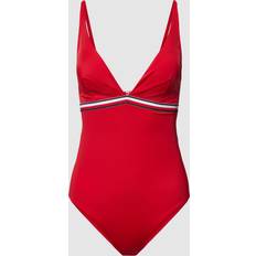 Tommy Hilfiger 3XL Badkleding Tommy Hilfiger Plunge One Piece Swimsuit - Rood