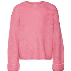 Akryyli Neulotut Villapaidat Vero Moda Folk LS O-neck Pullover - Roosa