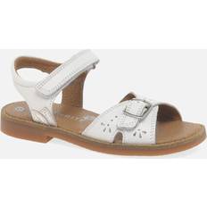Hvid Sandaler Start-rite Holiday, White leather girls riptape sandals