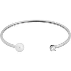 Rostfritt stål Armband Edblad Luna Bangle - Silver/Transparent/White