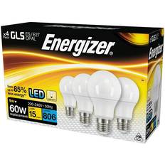 E27 LED Lamps Energizer S14057 LED ES E27 Opal GLS Non-Dim Bulb Warm White 80