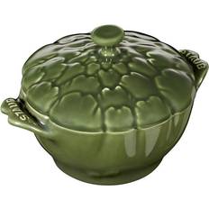 Mini cocotte Staub Mini Cocotte Ceramic Round Artichoke 470 ml med låg