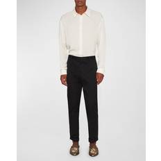 Dolce & Gabbana Oversize stretch satin charmeuse shirt natural_white