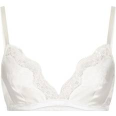 Dolce & Gabbana Beha's Dolce & Gabbana Soft Cut Satin Bra With Lace White