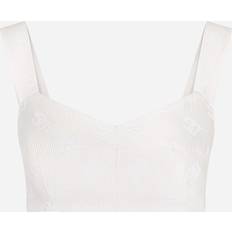 Bianco Corsetti Dolce & Gabbana Jacquard Corset Crop Top