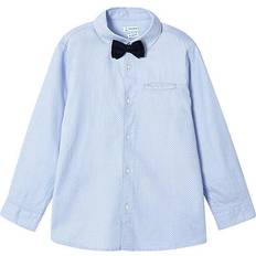 Mayoral Boys Pale Blue Cotton Twill Shirt