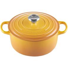 Ergonomischer Griff Töpfe Le Creuset Nectar Signature Cast Iron Round mit Klappe 4.2 L 24 cm