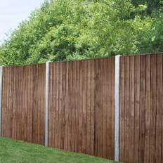 Garden & Outdoor Environment Forest Garden Brown Pressure Treated Closeboard Fence Panel