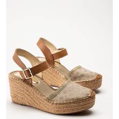 Beige Korkokenkiä Replay Susan Lycra Print Sandals - Beige