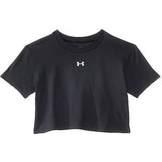 Spandex T-Shirts Under Armour Crop Sportstyle Logo T-Shirt Mädchen 001 black/white 127-137 cm