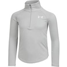 Kinderbekleidung Under Armour Tech Graphic 1/2-Zip Trainingsshirt Mädchen 012 mod gray light heather/metallic silver 122-127 cm