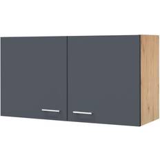 Regale Flex-Well Hängeschrank Tiago Basaltgrau/Braun Bücherregal