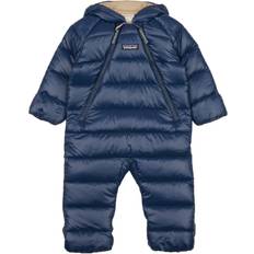 9-12M - Boys Snowsuits Patagonia HI-LOFT DOWN SWEATER BUNTING girls's Children's Jacket in Marine