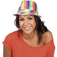 Chapeaux Boland Chapeau Popstar Sequins Arc En Ciel Adulte