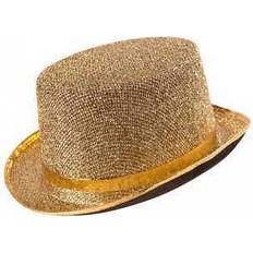 Gold Hats Horror-Shop Lurex Zylinder gold für Fasching