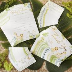 Kate Aspen Safari Baby Shower Invitation Thank You Card Bundle Set of 20