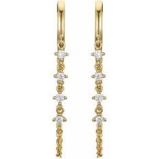 Creolen 925 Sterling Silber Damen Ohrschmuck, mit Zirkonia synth. 1,2 cm, Gold, Kommt in Schmuck Geschenk Box, 2031570