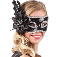 Venice Maske schwarze Blume