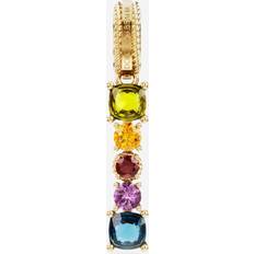 Peridot Charms & Pendants Dolce & Gabbana Rainbow alphabet kt yellow gold charm with multicolor fine gems