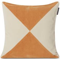 Lexington Koristetyynyt Lexington Patched Organic Cotton Velvet Pillow Cover Keltainen