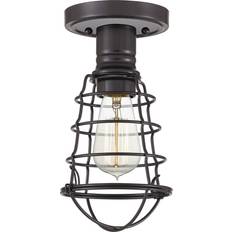 Brons Takplafonder Elstead Lighting Mixon Taklampa Med Metallbur Brons Takplafond