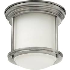 Hinkley Verlichting Hinkley Hadrian 1-Light Flush Mount Antique Nickel