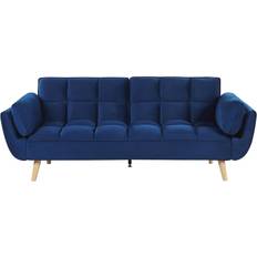 Beliani Velvet Bed Sofa 3 Seater